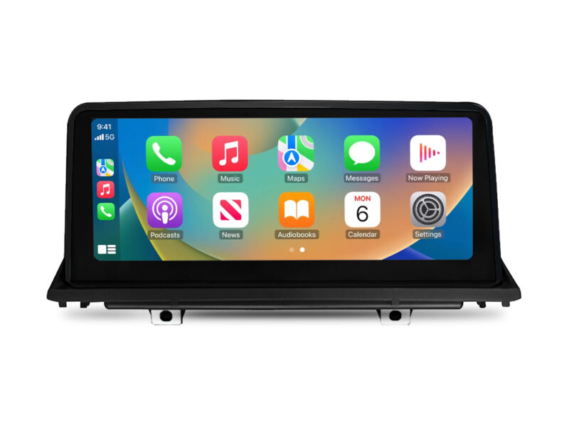 10.25" Trådlös Apple CarPlay + Android auto för BMW X5 X6 E70 E71 E72